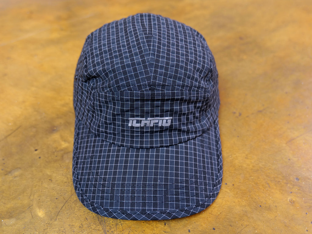 Ripstop Check 5 Panel Hat - Black