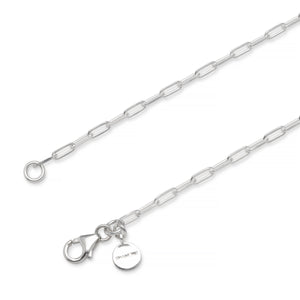 Angelo Sterling Silver Clip Chain Necklace - 55 cm length