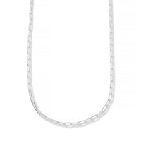 Angelo Sterling Silver Clip Chain Necklace - 55 cm length