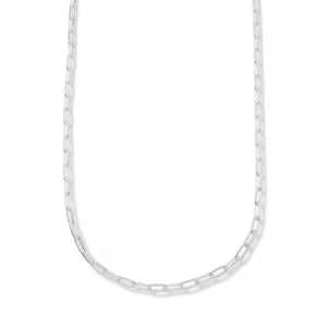 Angelo Sterling Silver Clip Chain Necklace - 55 cm length