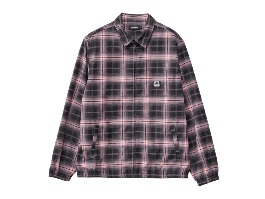 Blended Check Zip Jacket - Pink