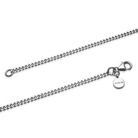 Carmine Sterling Silver 3 mm Wide Cuban Link Chain - 55 cm