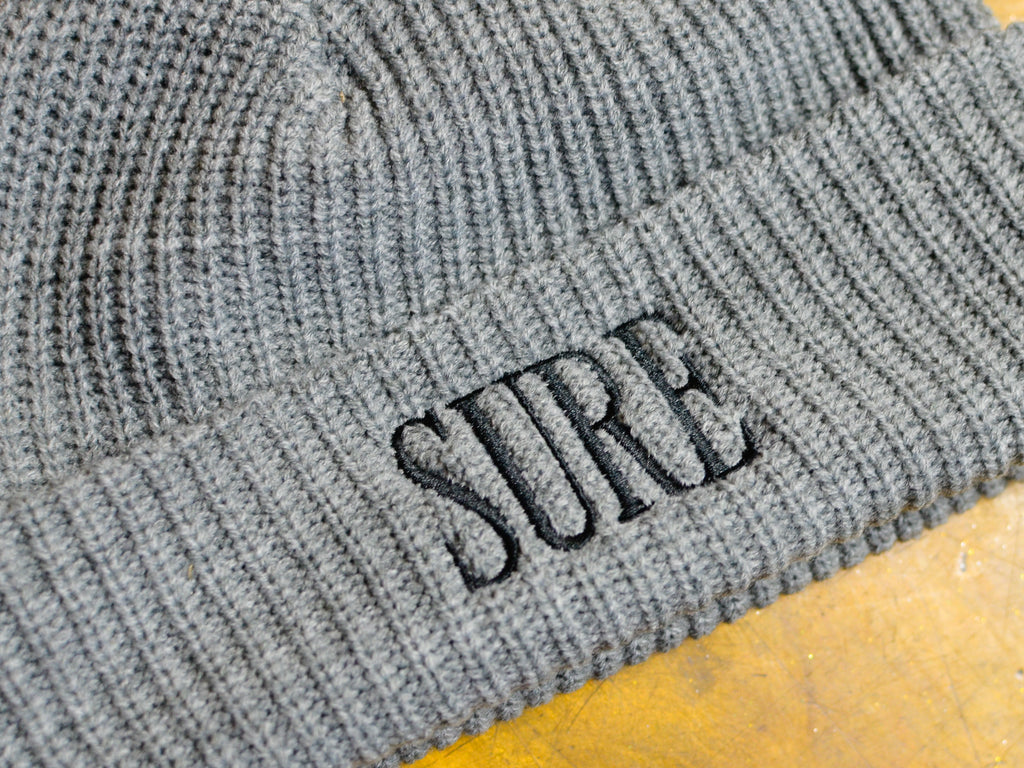Crew Embroid Cable Beanie - Grey