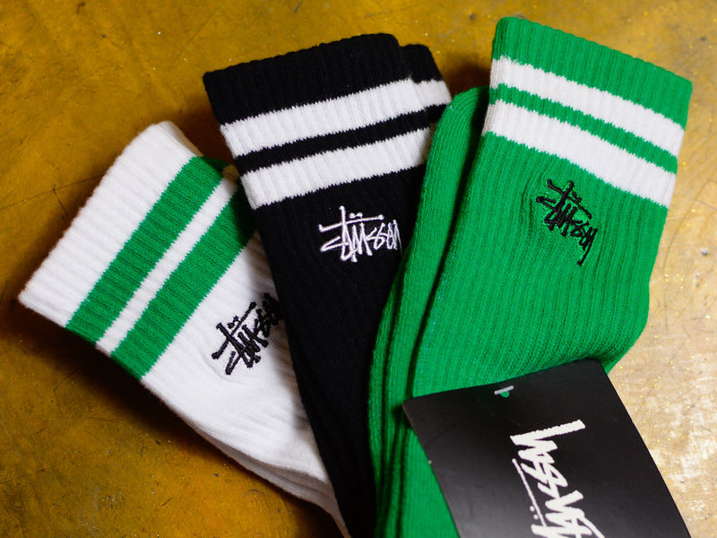 Men's Graffiti Sport Sock 3pk - Green / Black / White