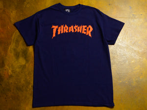 Thrasher x Neckface Burn it Down T-Shirt - Navy