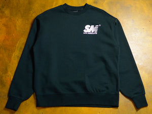 SM Crewneck Fleece - Pine Green / White