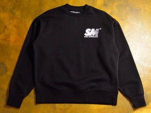 SM Crewneck Fleece - Black / White