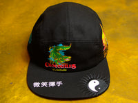 Crocodylus 5 Panel Cap - Black