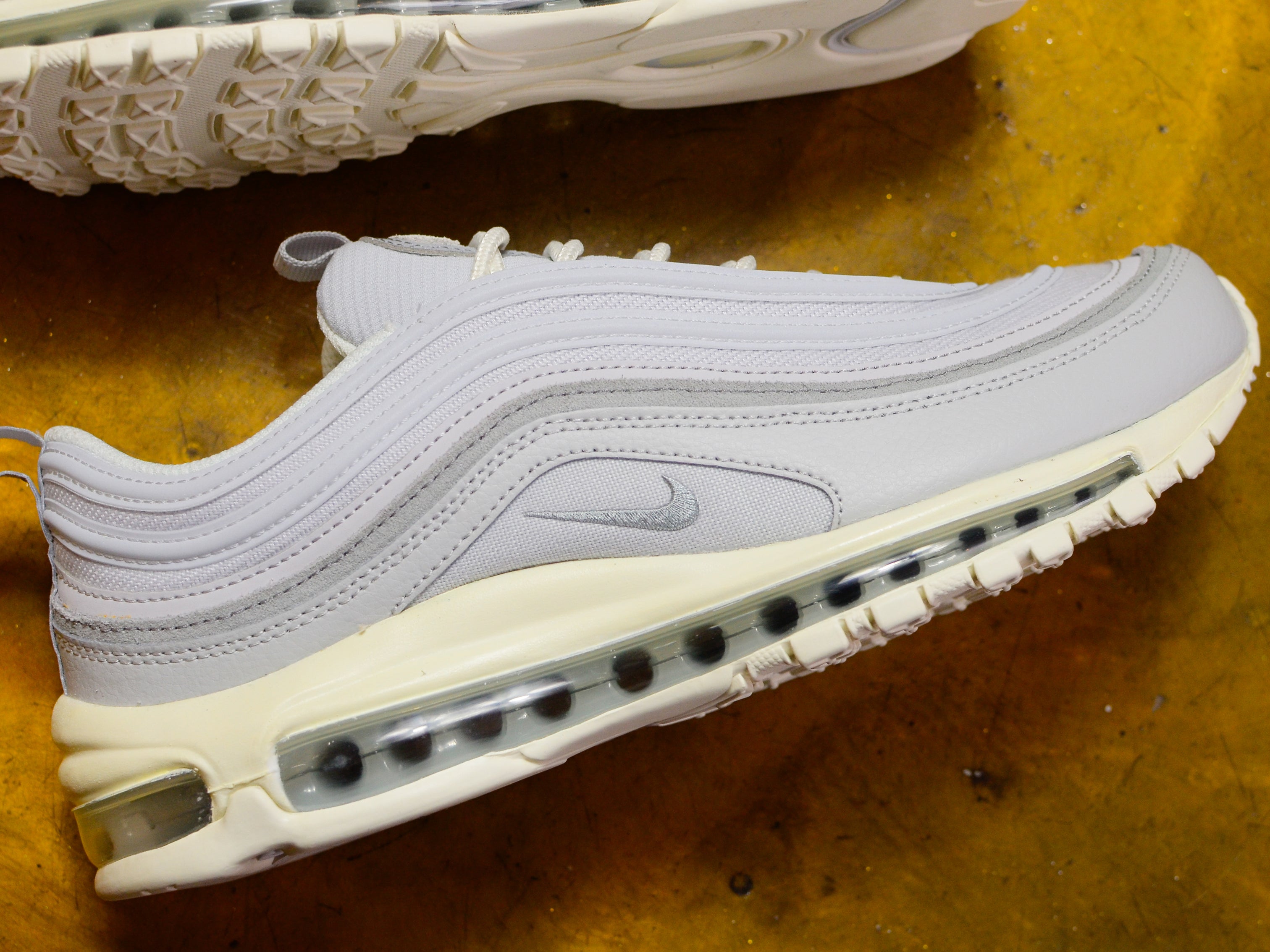 nike air max 97 triple white wolf grey
