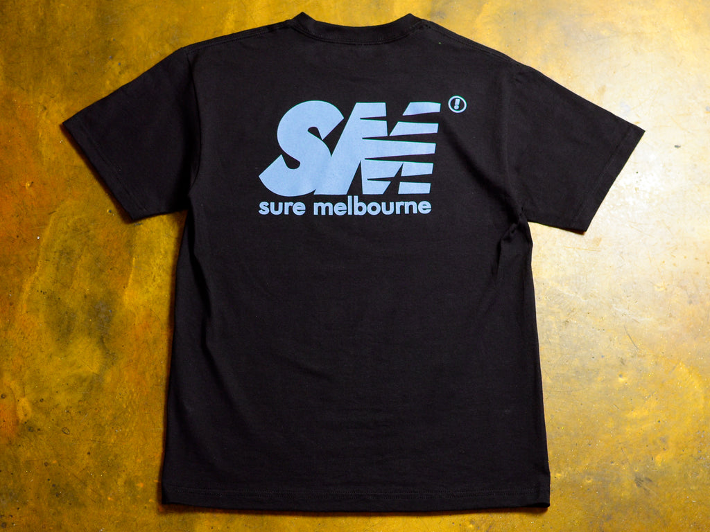 SM T-Shirt - Black / Sky Blue