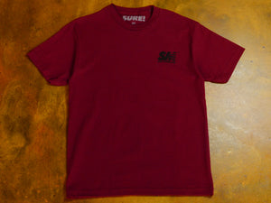 SM T-Shirt - Burgundy / Black