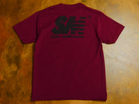 SM T-Shirt - Burgundy / Black
