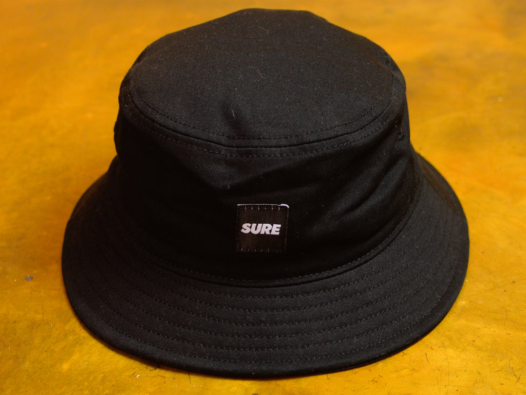 Banner Label Bucket Hat  - Black
