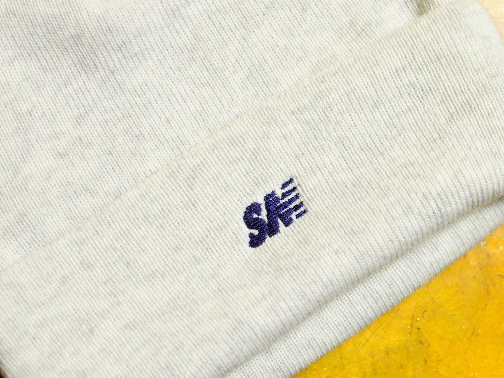SM Classic Micro Embroidered Cuff Beanie - Ash / Navy