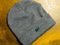 SM Classic Micro Embroidered Cuff Beanie - Grey Marle / Forest