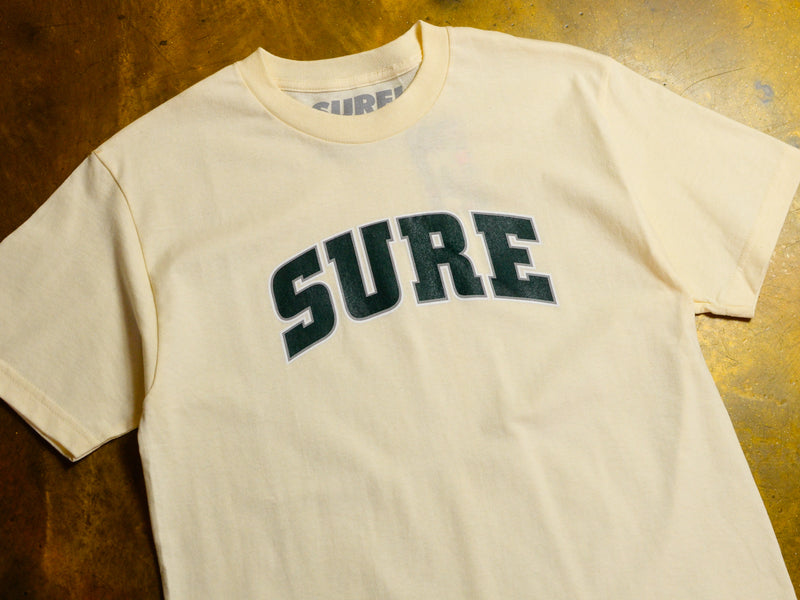 Pea Ess See Bold T-Shirt - Cream / Pine Green