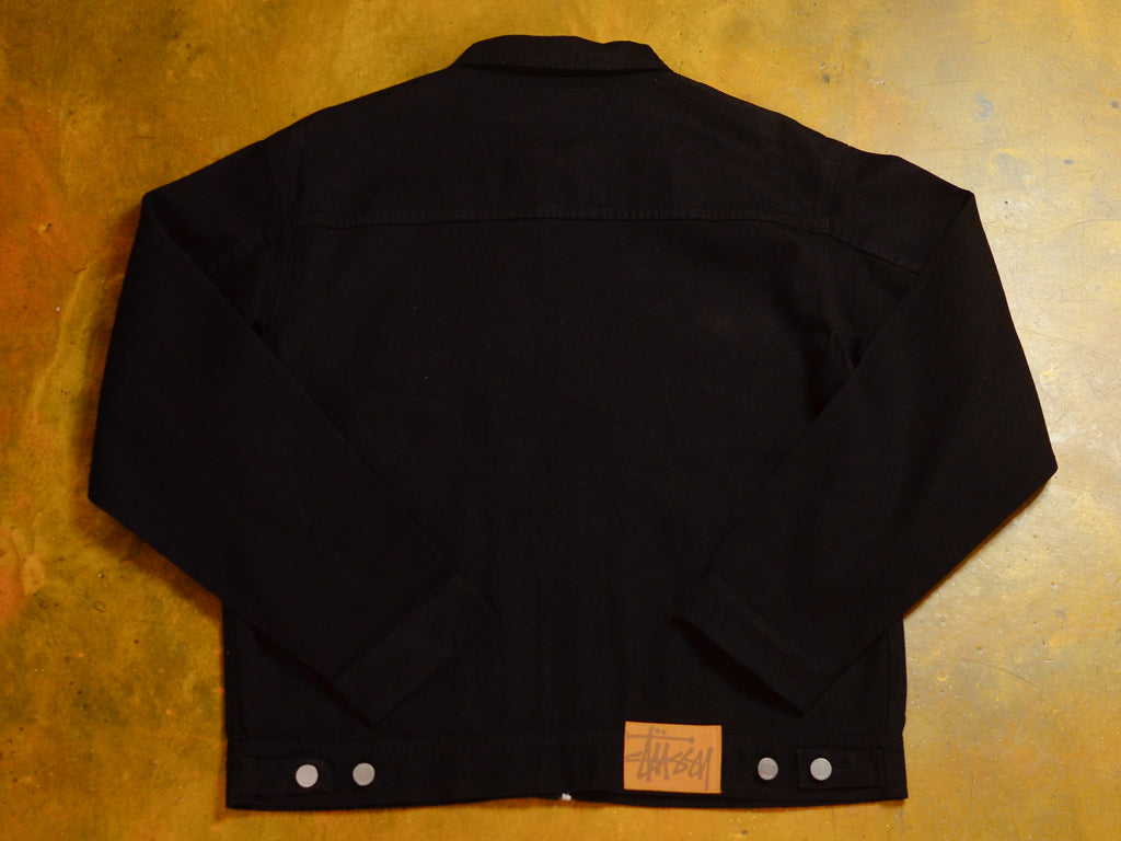 Twill Zip Chore Jacket - Black