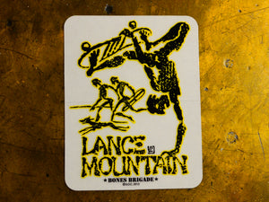 Lance Mountain Future Primitive Sticker - Yellow