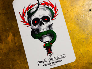 Mike McGill Skull & Snake Sticker