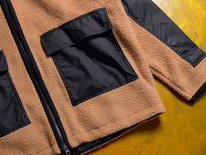 Nike Sportswear Sherpa FZ Jacket CZWN - Dark Driftwood / Black