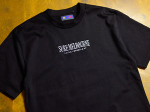 Little Lonsdale St. Heavyweight Embroidered T-Shirt - Black / Grey