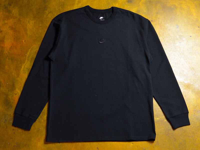 Nike Sportswear Premium Essential Tonal Long Sleeve T-Shirt - Black