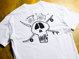 Surf Skate Skull 50/50 T-Shirt - White