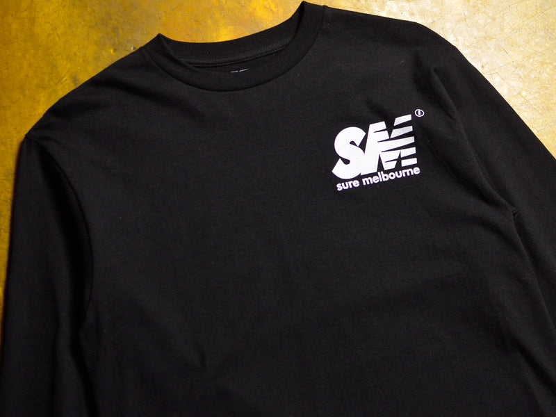 SM Long Sleeve T-Shirt - Black / White