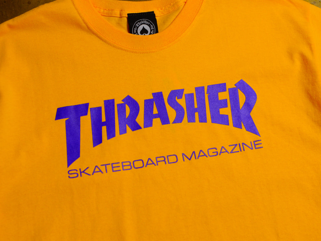 Thrasher Skate Mag T-Shirt - Gold / Purple