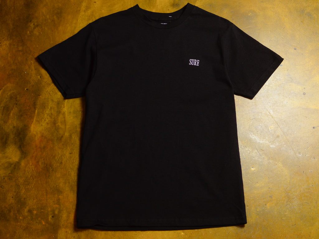 Crew Embroidered T-Shirt - Black / White