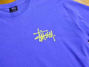 Pigment Shadow Graffiti T-Shirt - Mid Blue