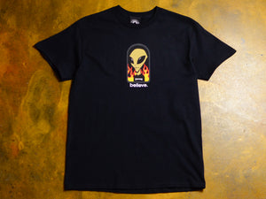 Thrasher x Alien Workshop Believe T-Shirt - Black