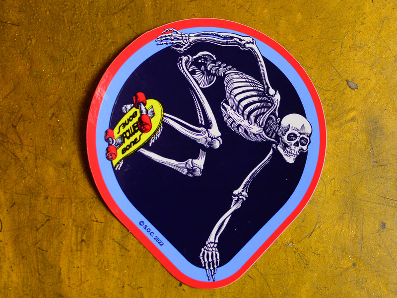 Powell Peralta Round OG Skate Skeleton Sticker