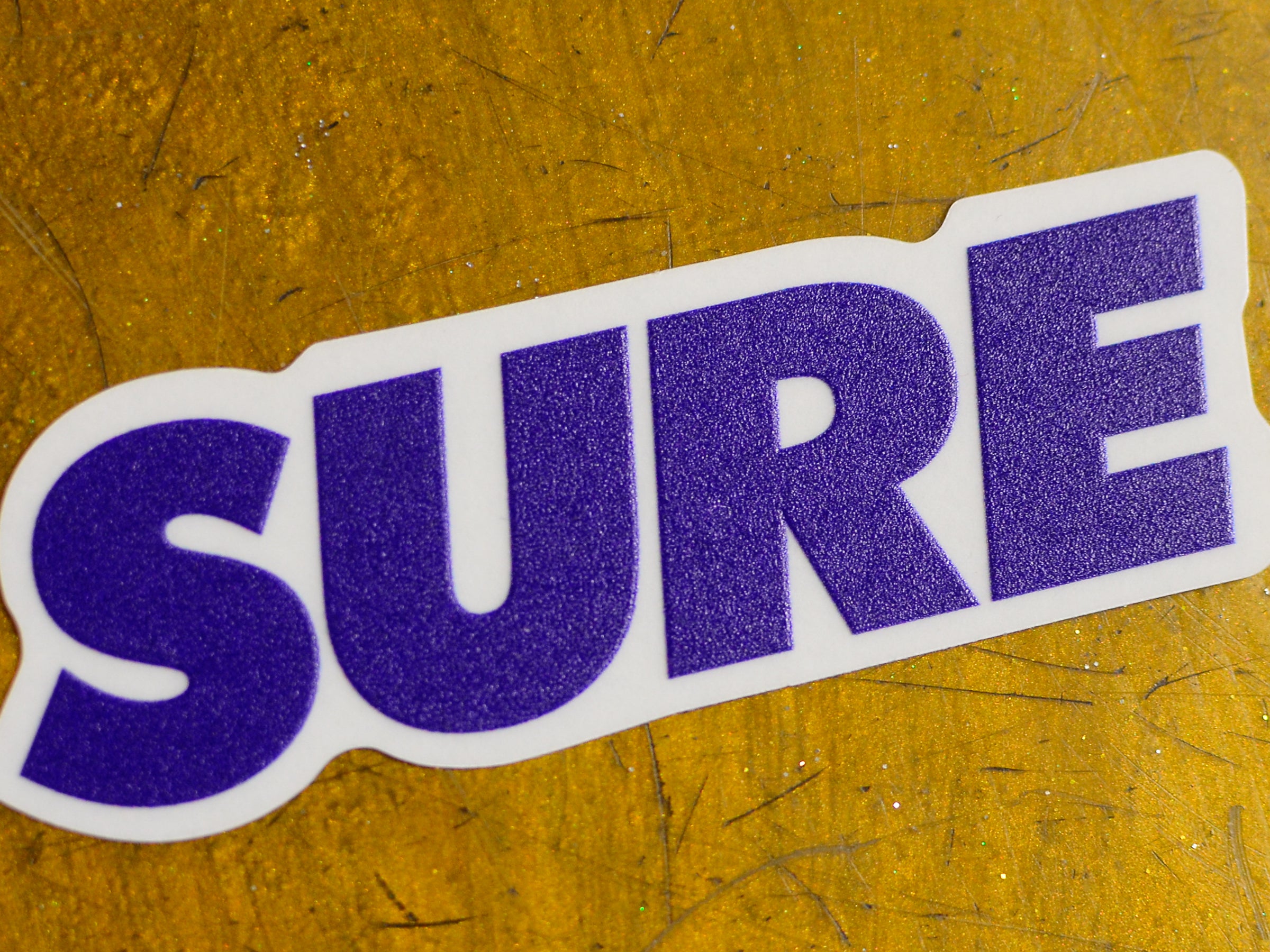 Small Sure Banner Sticker - Blue – THE SURE STORE