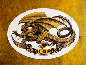 Oval Dragon Sticker