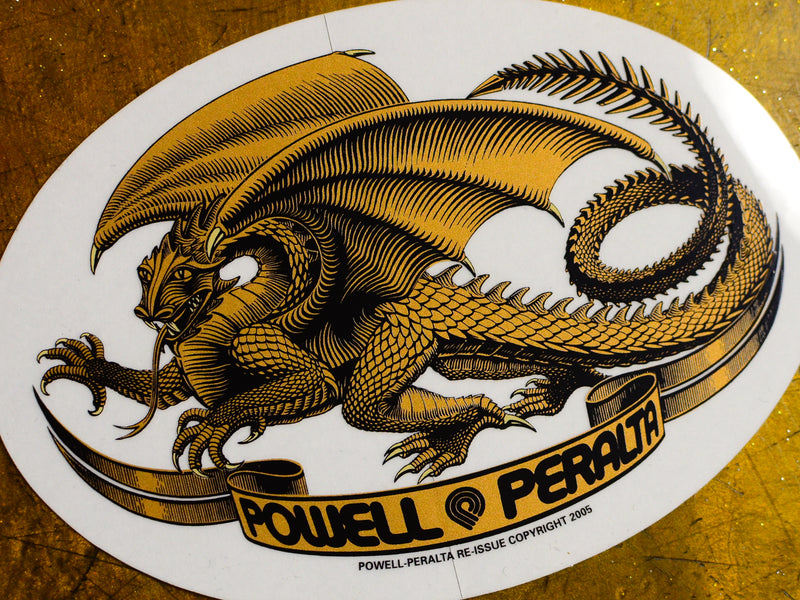 Oval Dragon Sticker