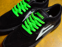 "Yeah Right" Staple - Black / UV Green Suede
