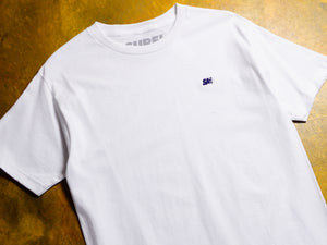 SM Micro Embroidered T-Shirt - White / Navy