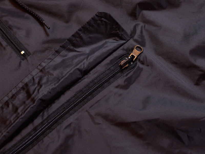 Banner Zip Windbreaker Jacket - Black