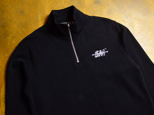 Droor SM Embroidered Half Zip Fleece - Black / Silver