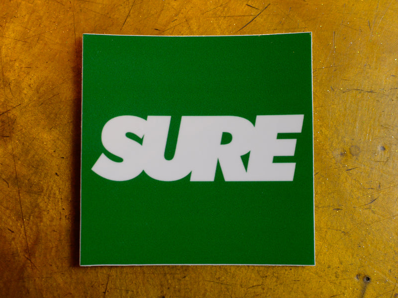 Banner Square Sticker 3" - Green / White