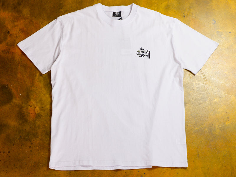 Solid Offset Graffiti T-Shirt - White