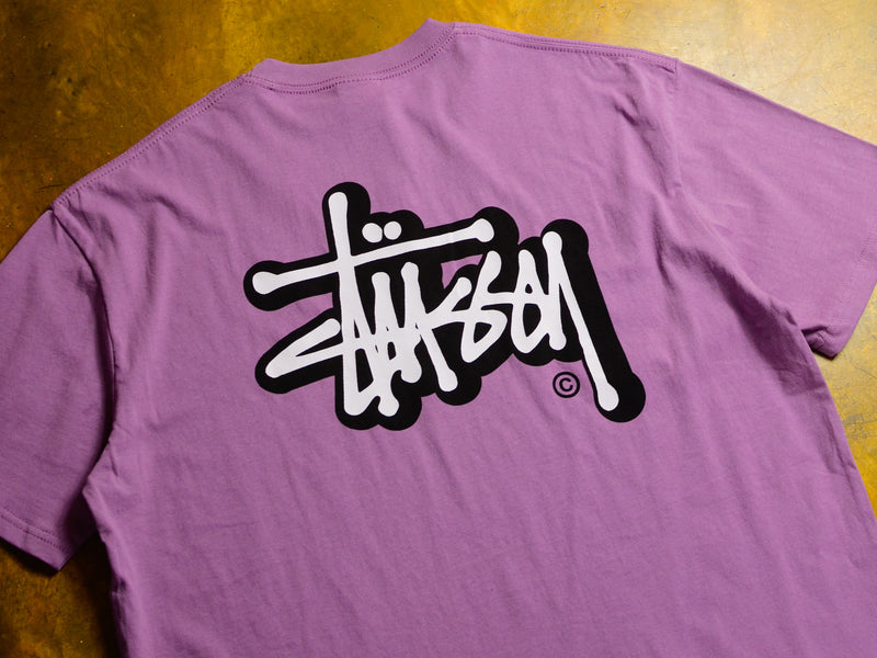 Solid Offset Graffiti T-Shirt - Orchid