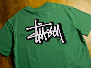 Solid Offset Graffiti T-Shirt - Green