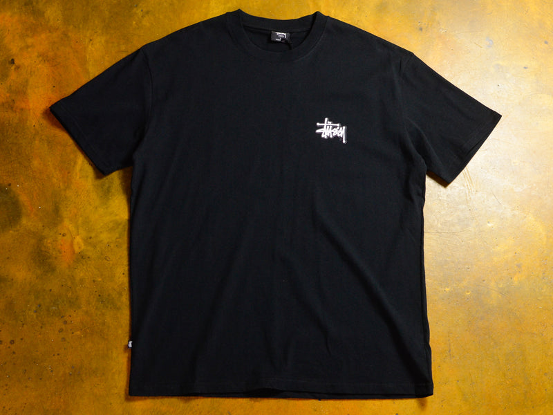 Solid Offset Graffiti T-Shirt - Black