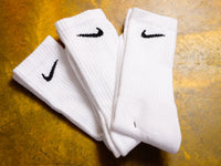 Nike Everyday Cushioned Crew Socks 3pk - White / Black