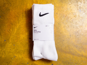 Nike Everyday Cushioned Crew Socks 3pk - White / Black