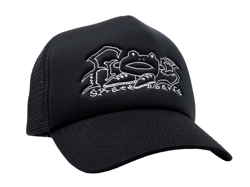 Big Shoes Frog Trucker Cap - Black