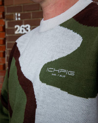 Glyph Knitted Crew - Woodland Gum