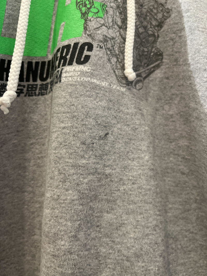 Vintage Pound Engine Hooded Fleece- Athletic Heather